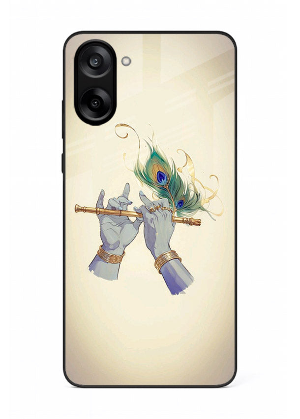 Krishna flute feather artwork OnePlus Nord CE5 glass back cover