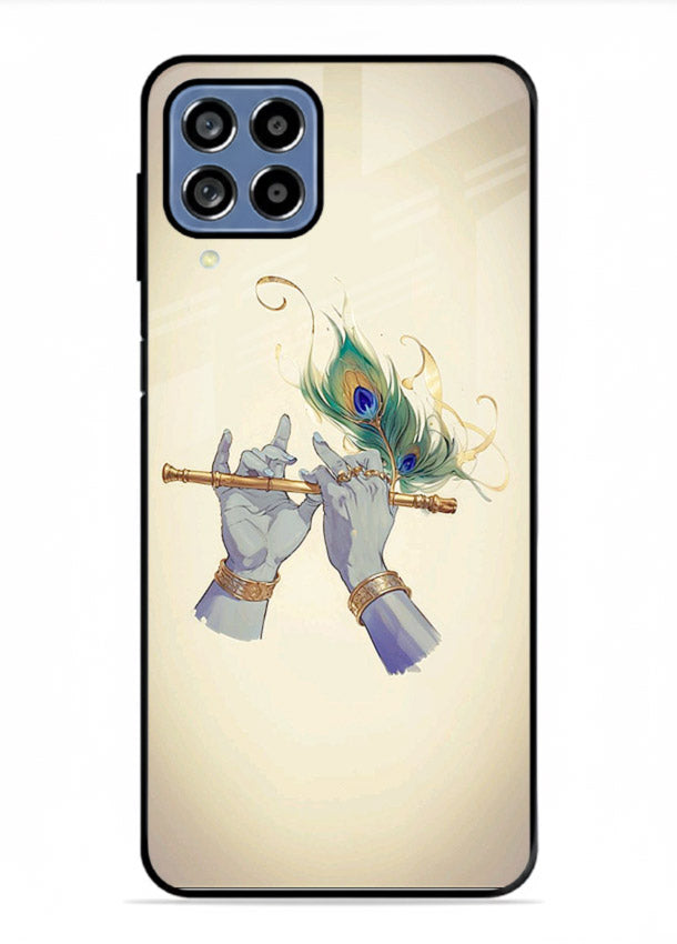 Krishna flute feather artwork Samsung M33 5G glass back cover