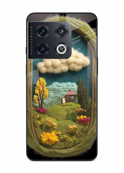 Framed Cottage Meadow scenic cottage meadow artwork OnePlus 10 Pro glass back cover