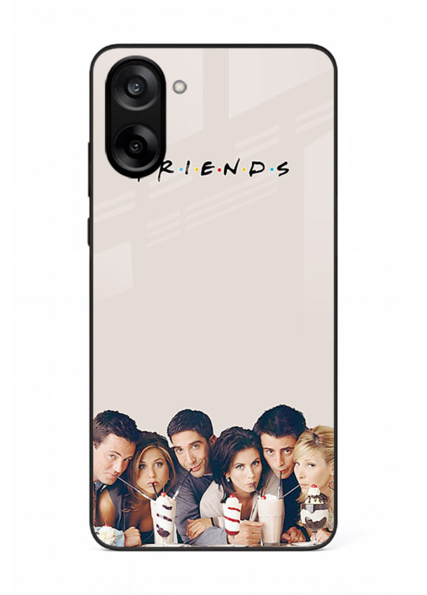 Minimal friends artwork printed on glossy tempered glass OnePlus Nord CE5 back cover