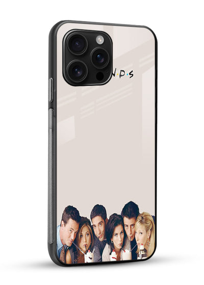 Minimal friends artwork printed on glossy tempered glass mobile cover - 2