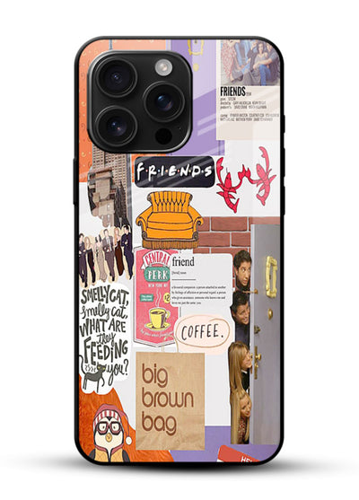 Sitcom mood board artwork printed on glossy tempered glass mobile cover - 1