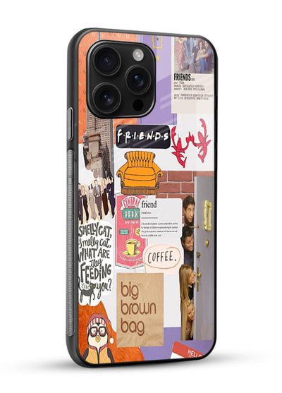 Sitcom mood board artwork printed on glossy tempered glass mobile cover - 2