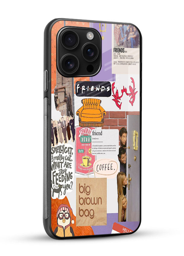 Sitcom mood board artwork printed on glossy tempered glass mobile cover - 2