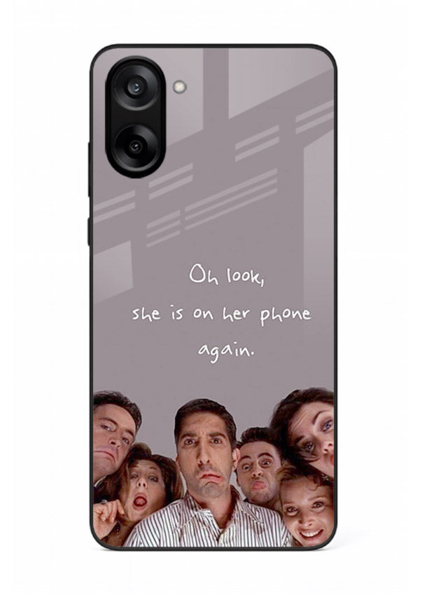 Grey friends quote artwork printed on glossy tempered glass OnePlus Nord CE5 back cover