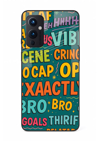 Gen Z Slang Poster trendy typography artwork OnePlus 9 Pro glass back cover