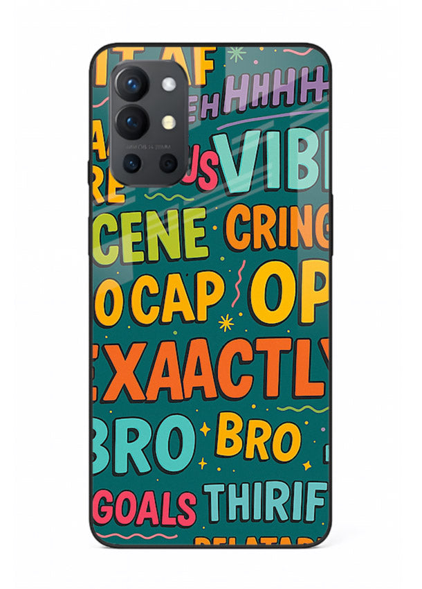 Gen Z Slang Poster trendy typography artwork OnePlus 9R glass back cover
