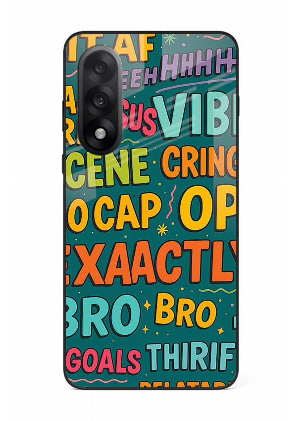 Gen Z Slang Poster trendy typography artwork OnePlus Nord 5 glass back cover