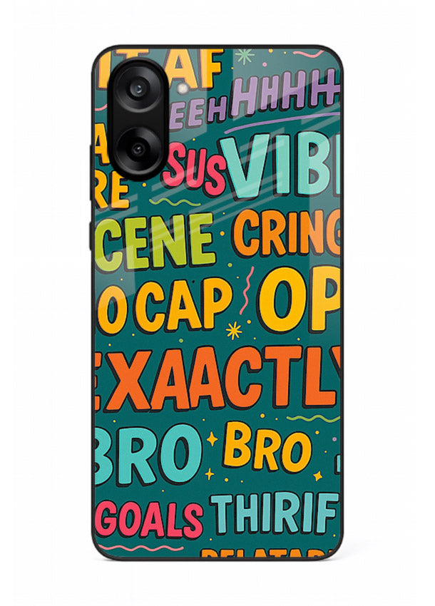 Gen Z Slang Poster trendy typography artwork OnePlus Nord CE5 glass back cover