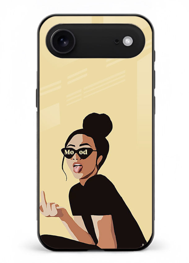 Girl In Glasses stylish portrait iphone 17 air glass back cover