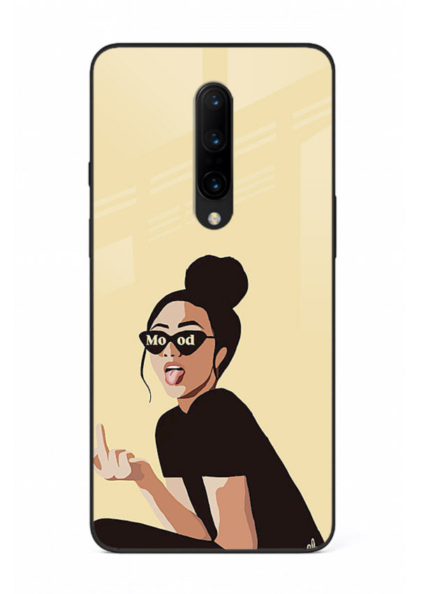 Girl In Glasses stylish portrait OnePlus 7 Pro glass back cover