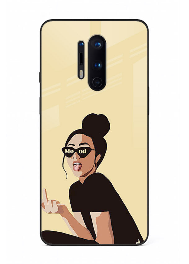 Girl In Glasses stylish portrait OnePlus 8 Pro glass back cover