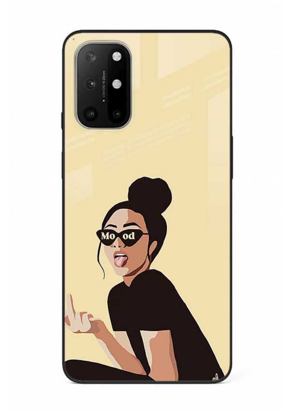 Girl In Glasses stylish portrait OnePlus 8T glass back cover