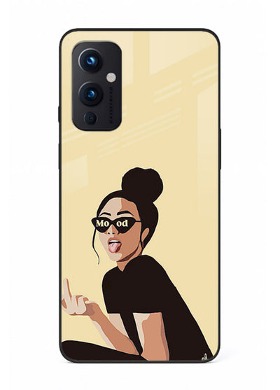 Girl In Glasses stylish portrait OnePlus 9 Pro glass back cover