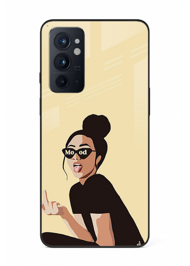 Girl In Glasses stylish portrait OnePlus 9RT glass back cover