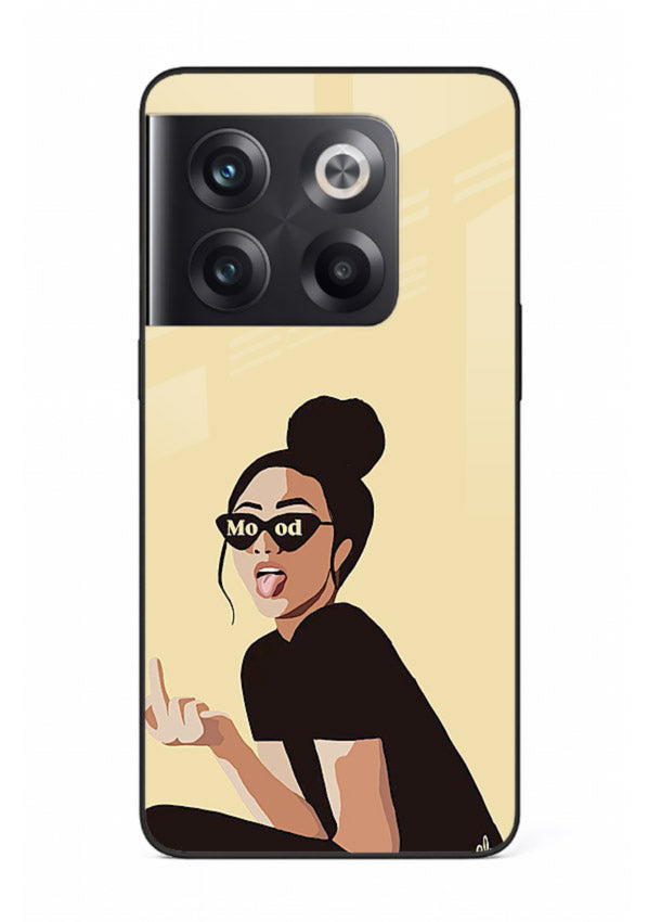 Girl In Glasses stylish portrait OnePlus 10T glass back cover
