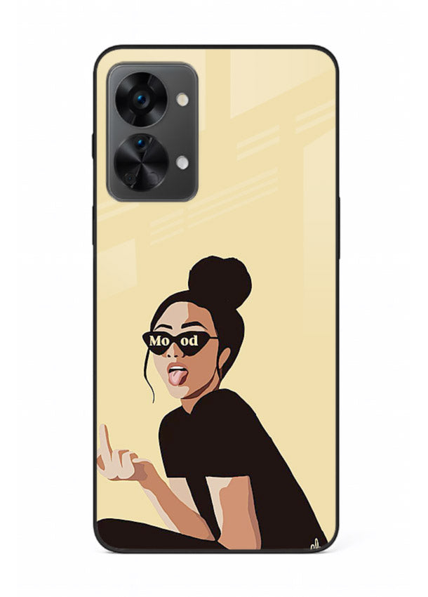 Girl In Glasses stylish portrait OnePlus Nord 2T glass back cover