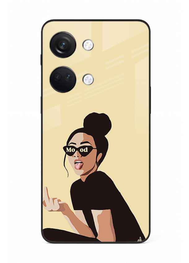 Girl In Glasses stylish portrait OnePlus Nord 3 glass back cover