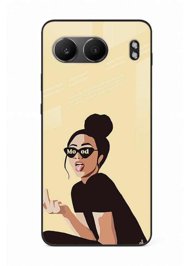 Girl In Glasses stylish portrait OnePlus Nord 4 glass back cover