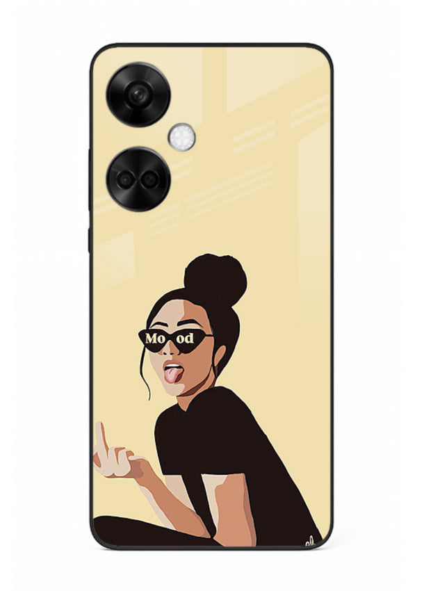Girl In Glasses stylish portrait OnePlus Nord CE3 glass back cover