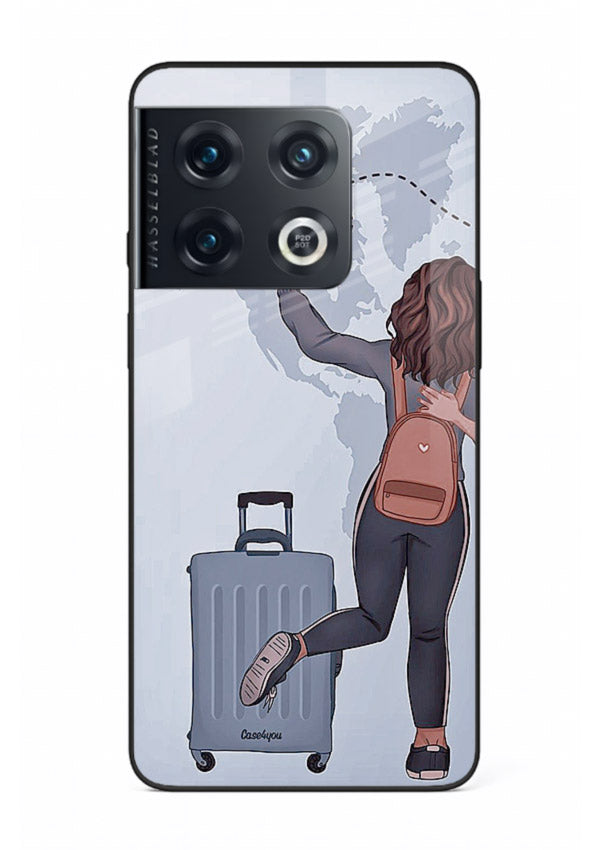 Girl Luggage Journey artwork OnePlus 10 Pro glass back cover