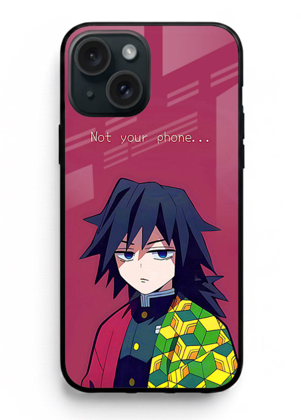 giyu water hashira demon slayer art iphone 13 glass cover calm portrait case
