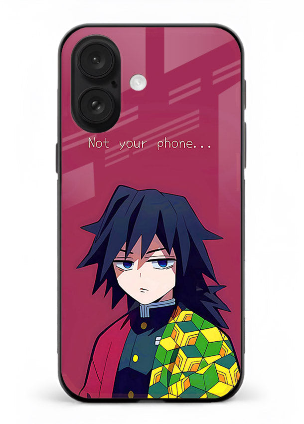 giyu water hashira demon slayer art iphone 17 glass cover calm portrait case