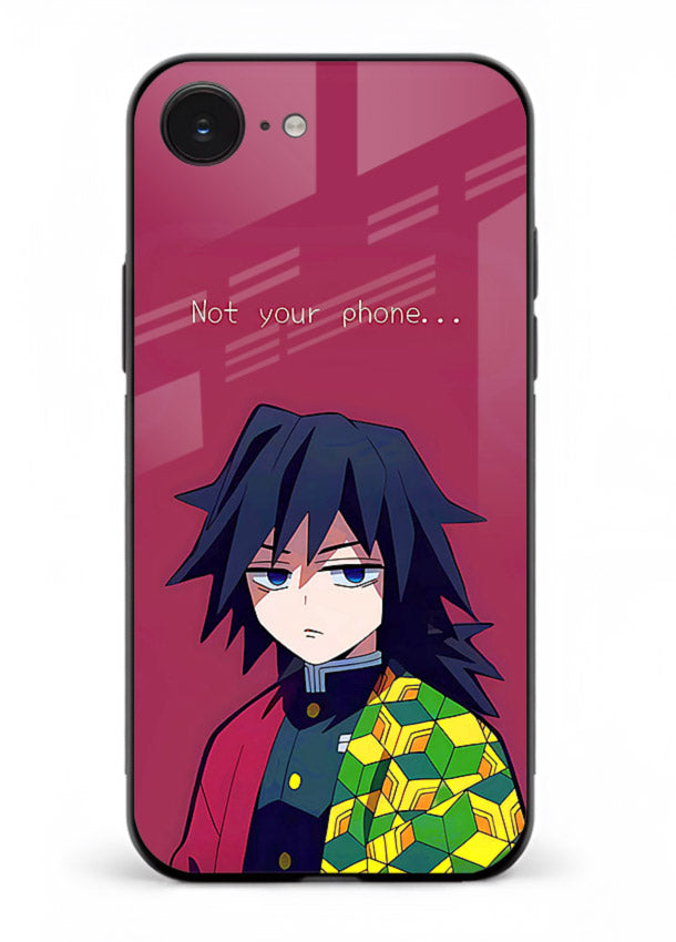 giyu water hashira demon slayer art iphone 16e glass cover calm portrait case
