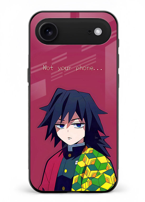 giyu water hashira demon slayer art iphone 17 air glass cover calm portrait case