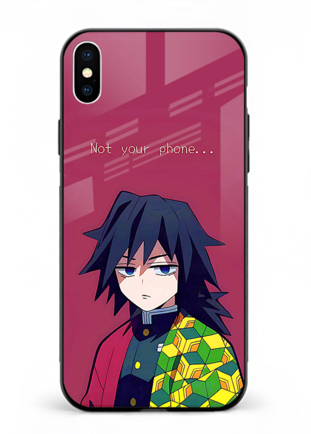 giyu water hashira demon slayer art iphone xs max glass cover calm portrait case