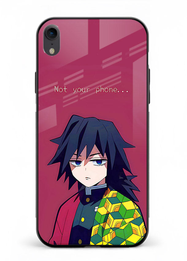 giyu water hashira demon slayer art iphone xr glass cover calm portrait case