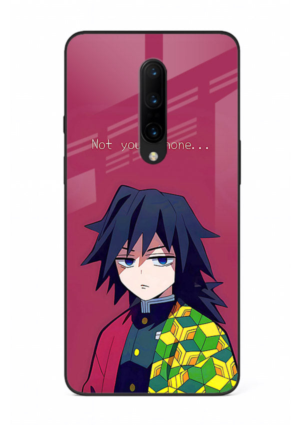 giyu water hashira demon slayer art OnePlus 8 glass cover calm portrait case