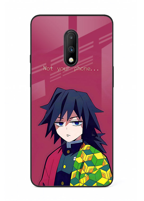 giyu water hashira demon slayer art OnePlus 7 glass cover calm portrait case