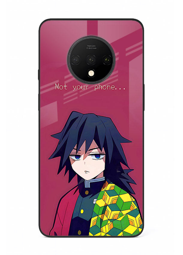 giyu water hashira demon slayer art OnePlus 7T glass cover calm portrait case