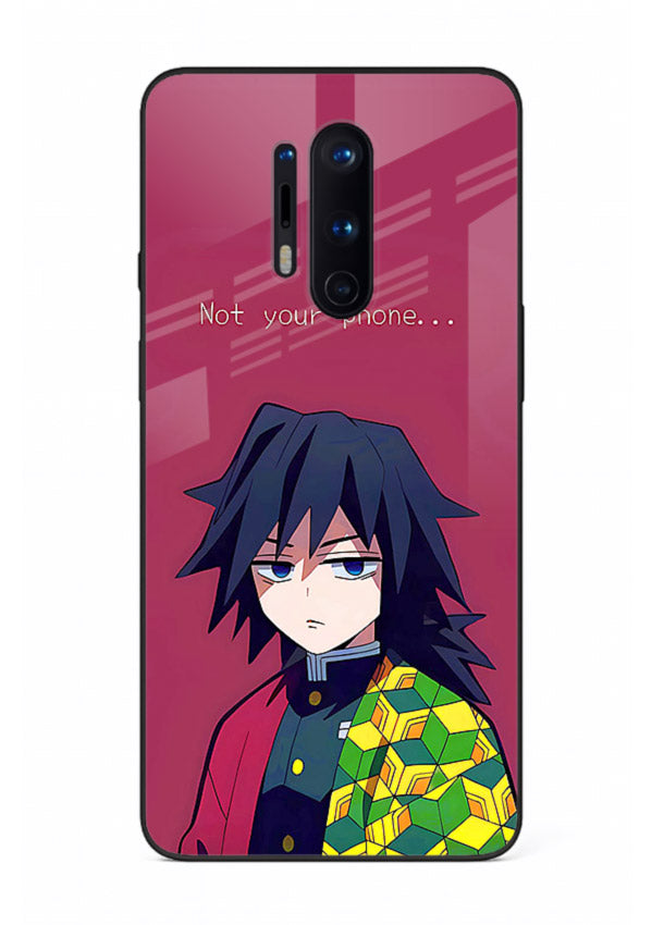 giyu water hashira demon slayer art OnePlus 8 Pro glass cover calm portrait case
