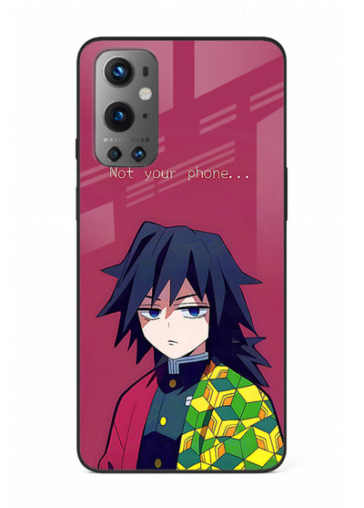 giyu water hashira demon slayer art OnePlus 9 glass cover calm portrait case