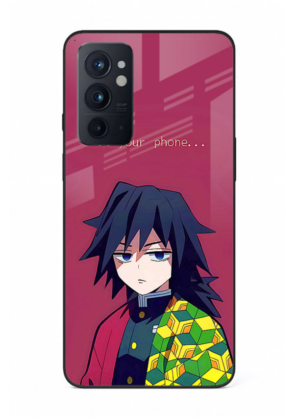 giyu water hashira demon slayer art OnePlus 9RT glass cover calm portrait case