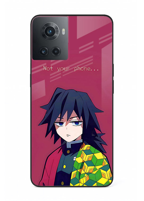 giyu water hashira demon slayer art OnePlus 10R glass cover calm portrait case