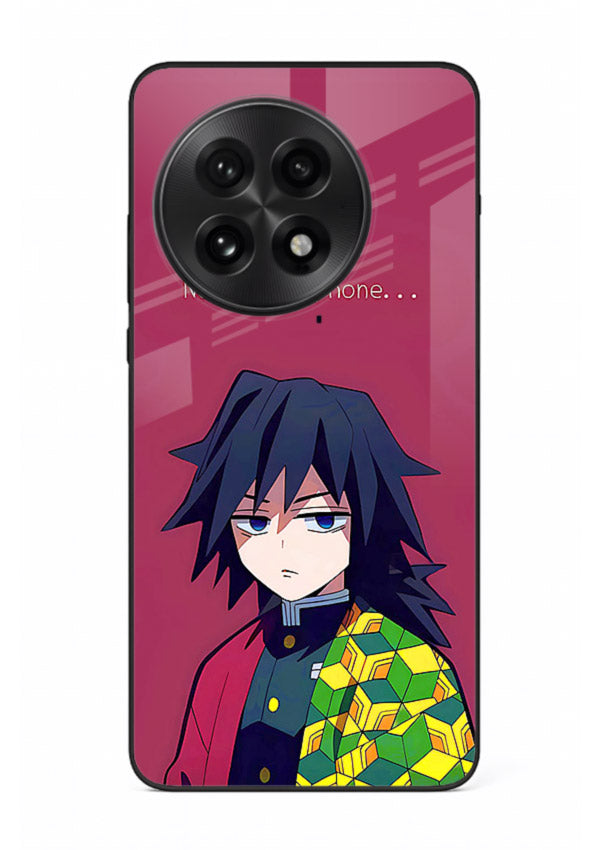 giyu water hashira demon slayer art OnePlus 13R glass cover calm portrait case