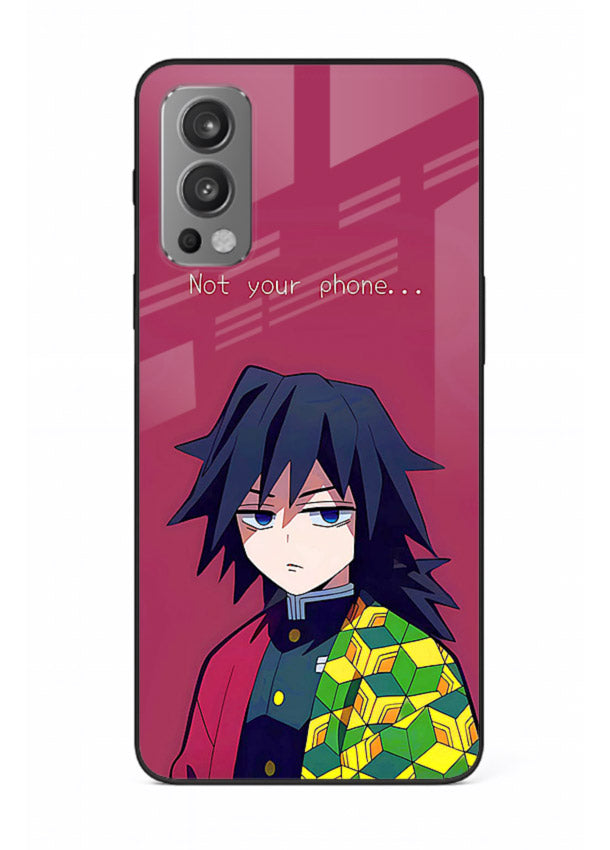 giyu water hashira demon slayer art OnePlus Nord 2 glass cover calm portrait case