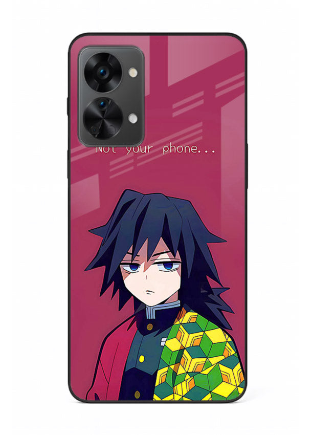 giyu water hashira demon slayer art OnePlus Nord 2T glass cover calm portrait case