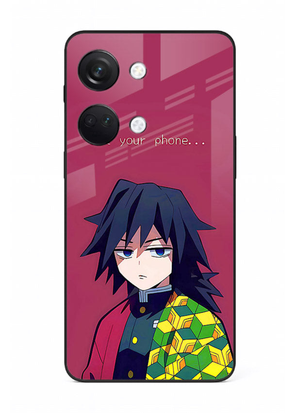 giyu water hashira demon slayer art OnePlus Nord 3 glass cover calm portrait case