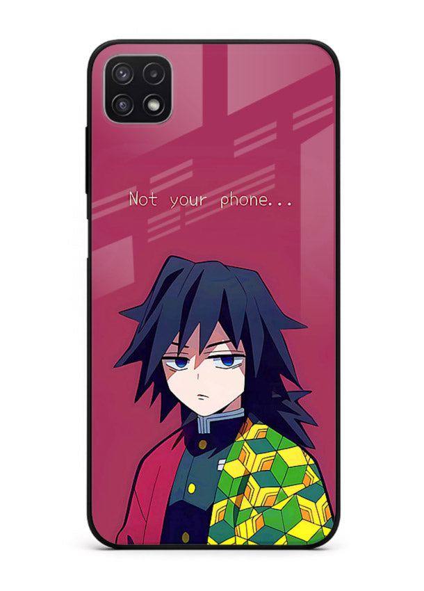 giyu water hashira demon slayer art Samsung F42 5G glass cover calm portrait case