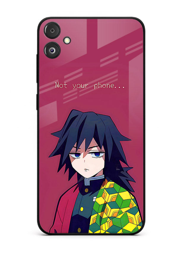 giyu water hashira demon slayer art Samsung F05 5G glass cover calm portrait case
