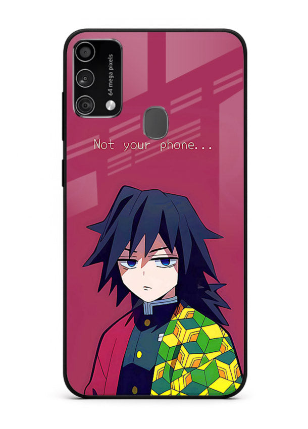 giyu water hashira demon slayer art Samsung F41 glass cover calm portrait case