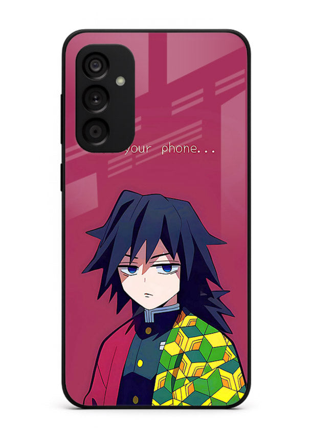 giyu water hashira demon slayer art Samsung M14 4G glass cover calm portrait case