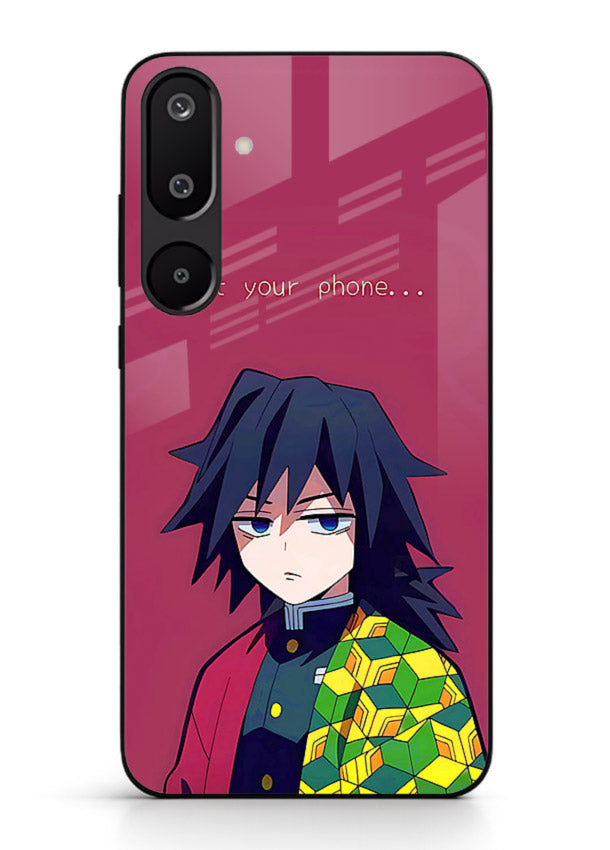 giyu water hashira demon slayer art Samsung M16 5G glass cover calm portrait case