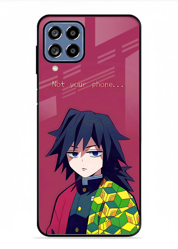 giyu water hashira demon slayer art Samsung F12 5G glass cover calm portrait case