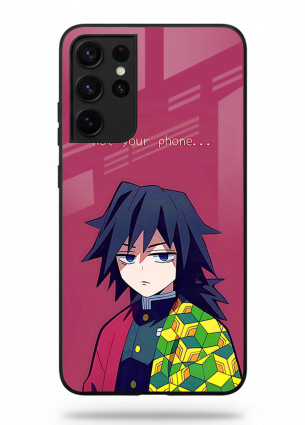 giyu water hashira demon slayer art Samsung S21 Ultra glass cover calm portrait case