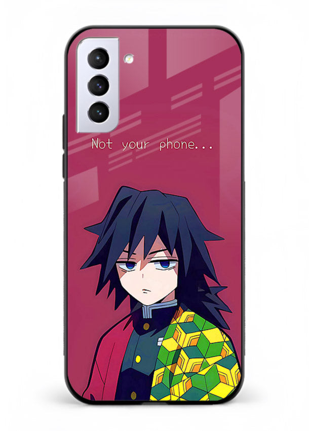 giyu water hashira demon slayer art Samsung S21 Plus glass cover calm portrait case